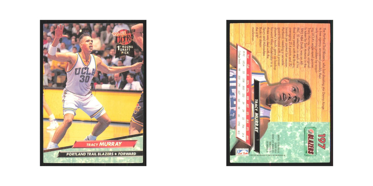 Tracy Murray 1992 Fleer Ultra #197 Portland Trail Blazers Basketball Card NM