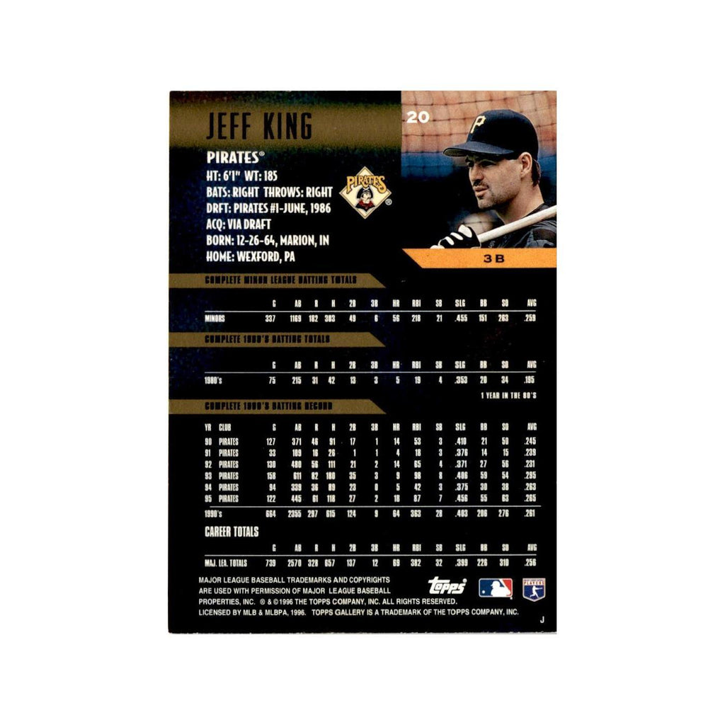 Jeff King 1996 Topps Gallery #20 Pittsburgh Pirates Baseball Card NM