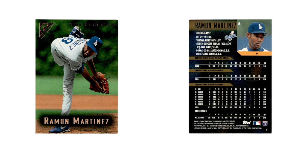 Ramon Martinez 1996 Topps Gallery #8 Los Angeles Dodgers Baseball Card NM