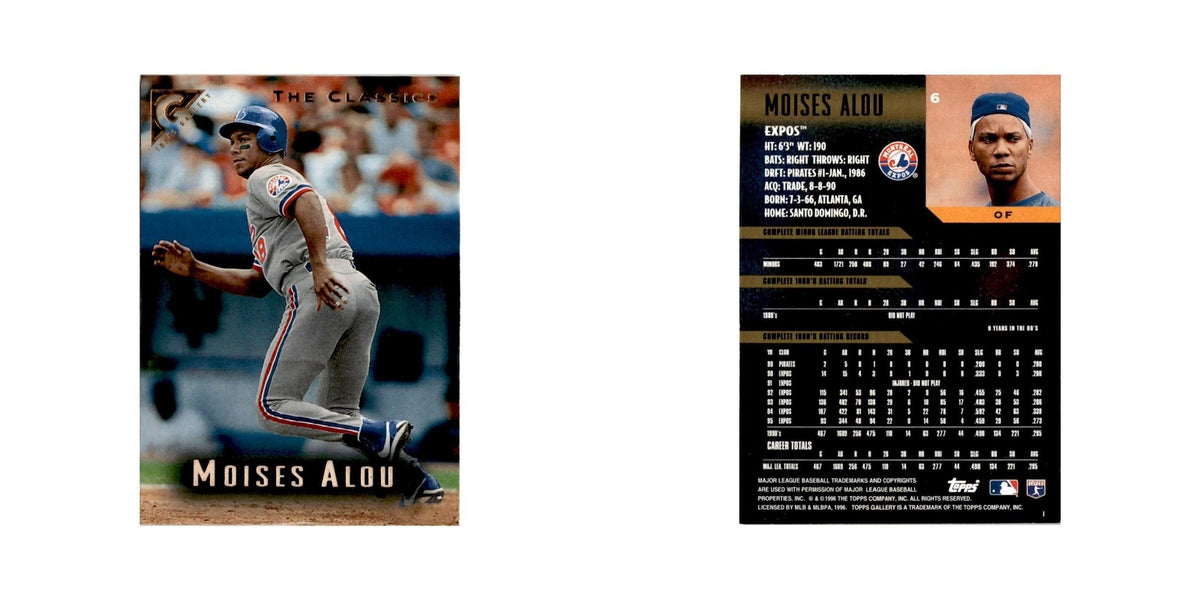 Moises Alou 1996 Topps Gallery #6 Montreal Expos Baseball Card NM