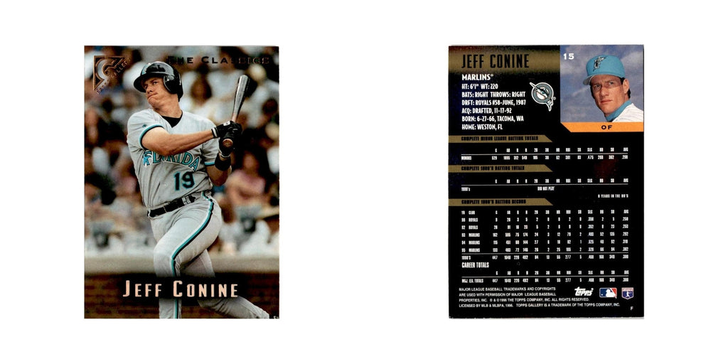 Jeff Conine 1996 Topps Gallery #15 Florida Marlins Baseball Card NM