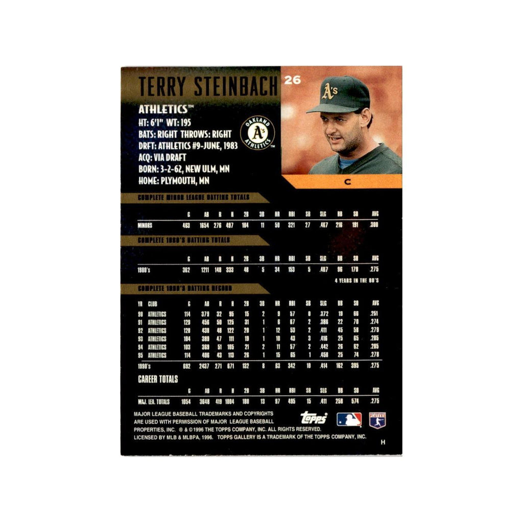 Terry Steinbach 1996 Topps Gallery #26 Oakland Athletics Baseball Card NM