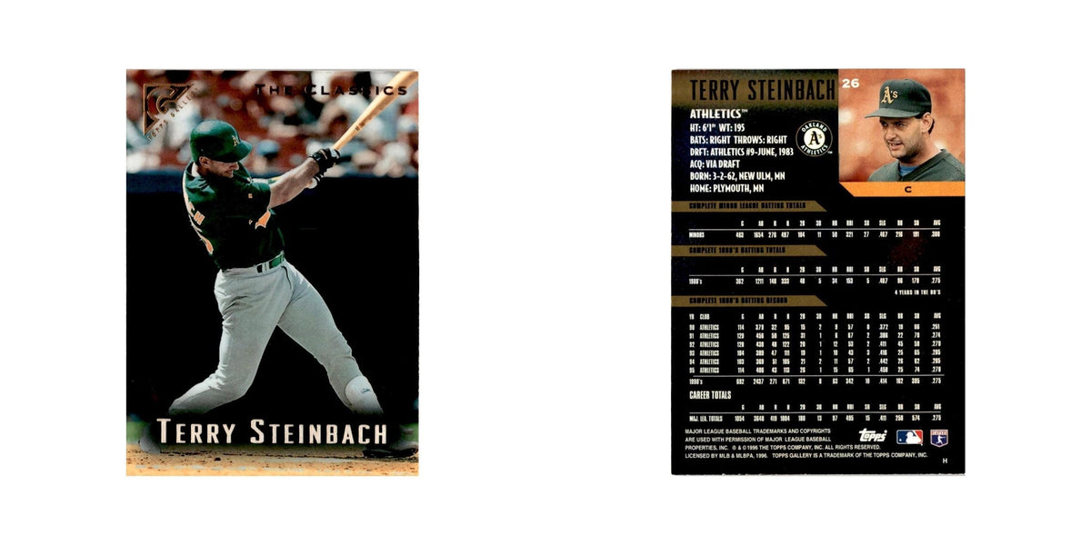 Terry Steinbach 1996 Topps Gallery #26 Oakland Athletics Baseball Card NM