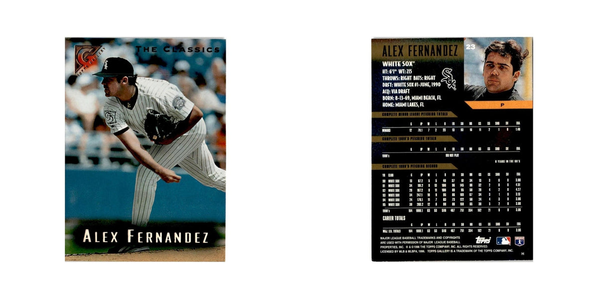 Alex Fernandez 1996 Topps Gallery #23 Chicago White Sox Baseball Card NM
