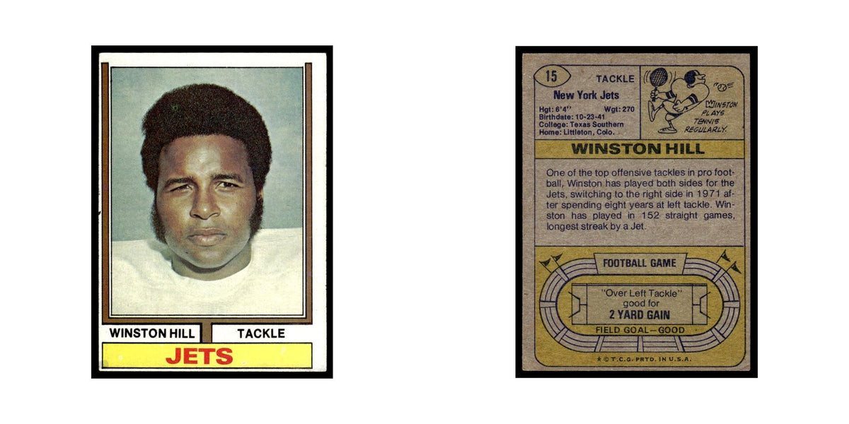 1974 Topps (Damaged) Winston Hill Jets #15