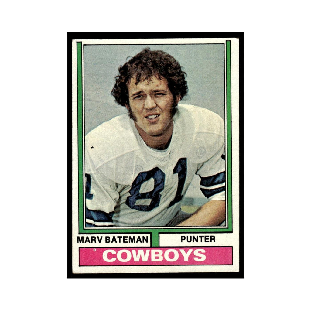 1974 Topps (Damaged) Marv Bateman RC Cowboys #413