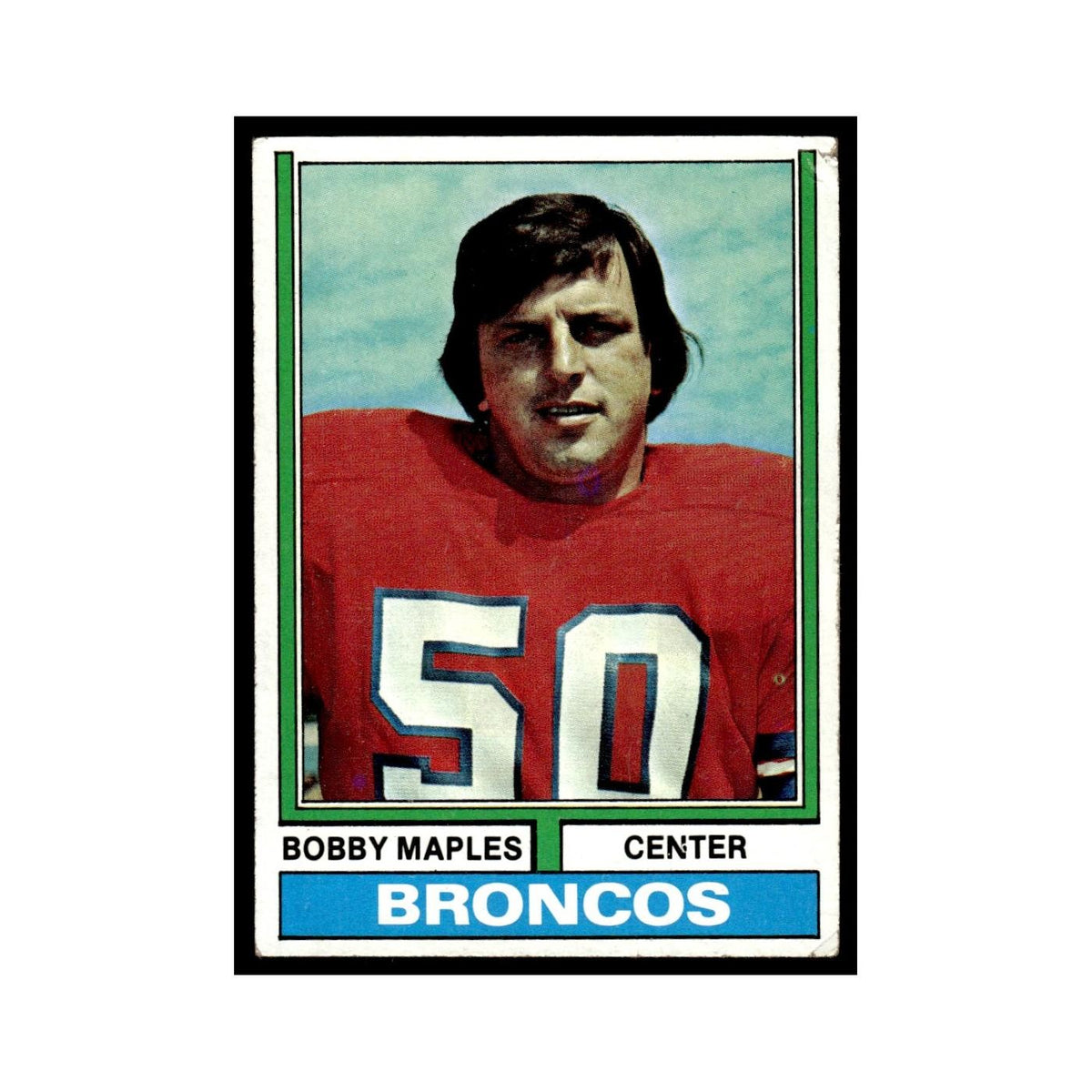 1974 Topps (Damaged) Bobby Maples Broncos #243