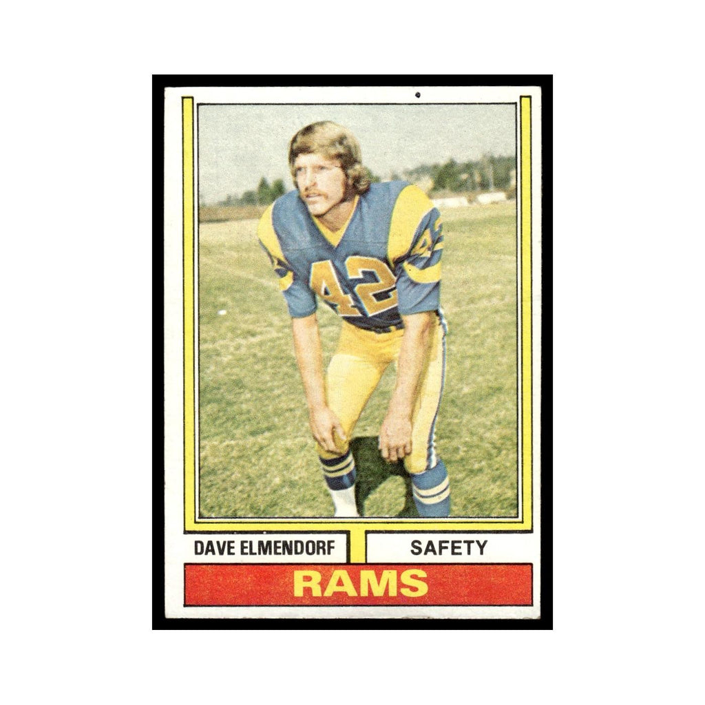 1974 Topps (Damaged) Dave Elmendorf Rams #370