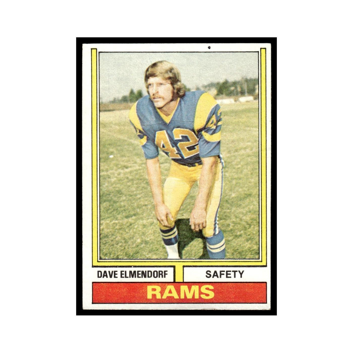 1974 Topps (Damaged) Dave Elmendorf Rams #370