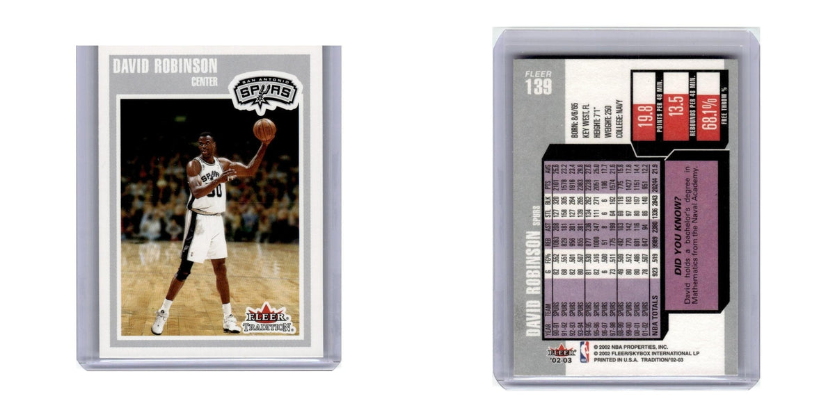 2002 Fleer Tradition David Robinson Spurs #139