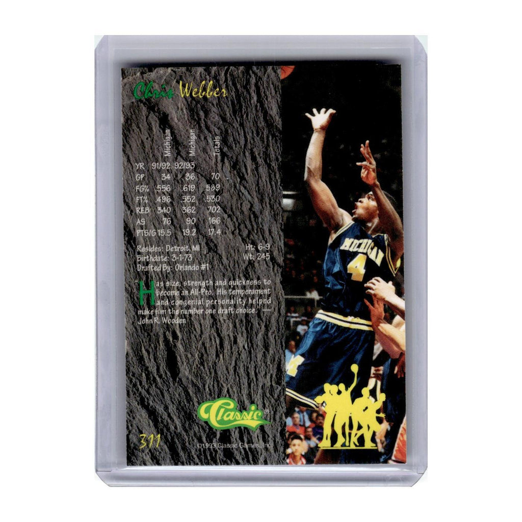 1993 Upper Deck Chris Webber USA #311