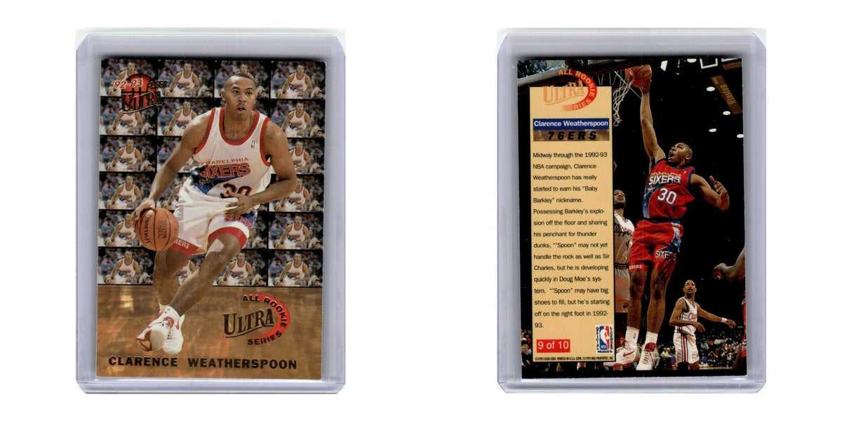 1992 Fleer Ultra Clarence Weatherspoon RC 76ers #9