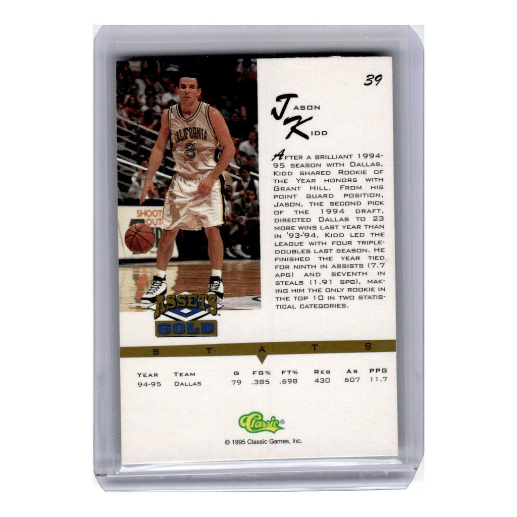1995 Classic Assets Gold Jason Kidd #39