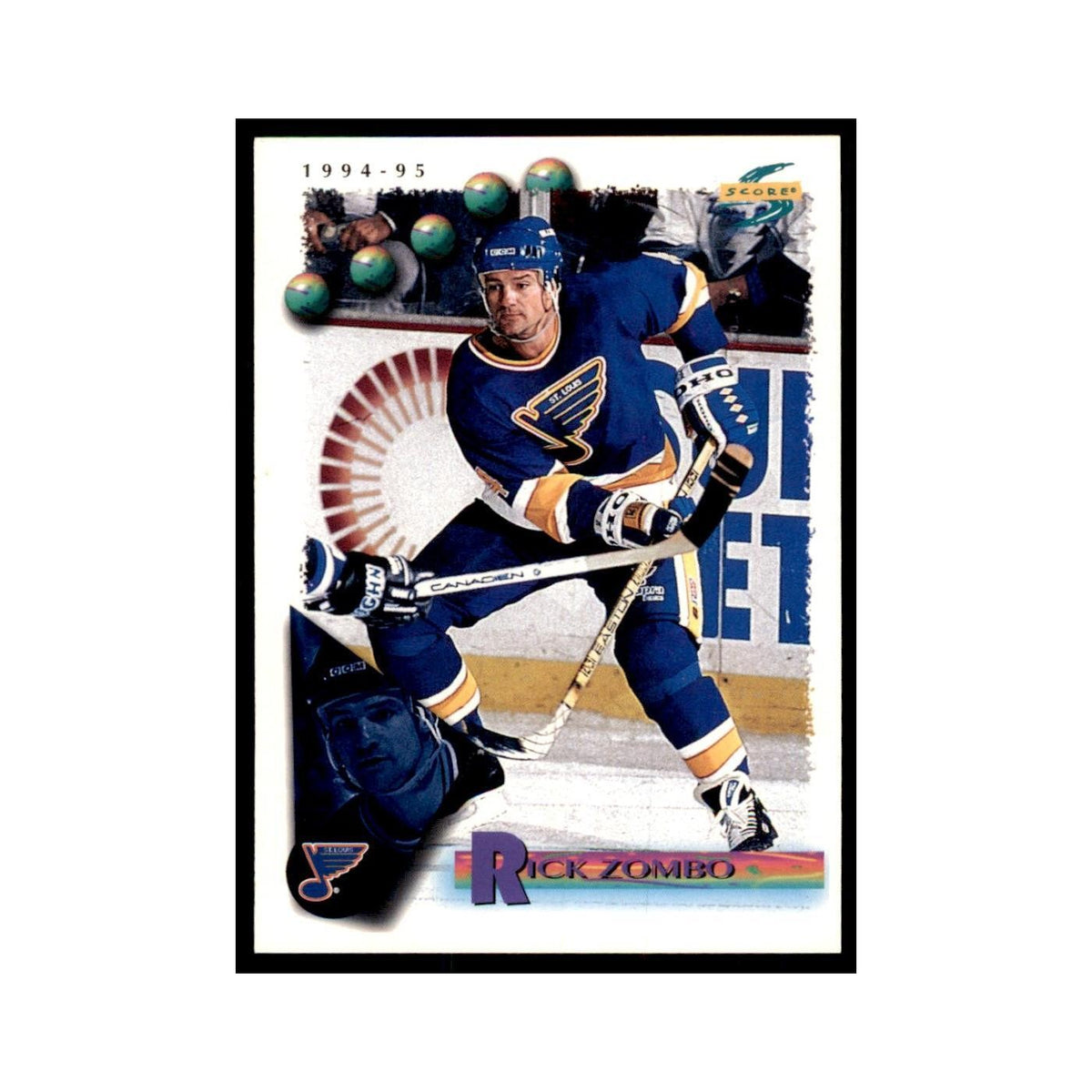 Rick Zombo 1994 Score #75 Hockey Cards Hockey Card NM