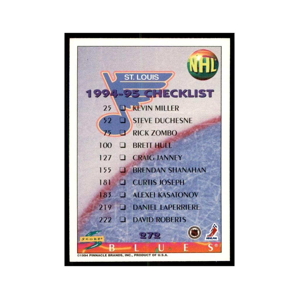 Checklist 1994 Score #272 Hockey Cards Hockey Card NM