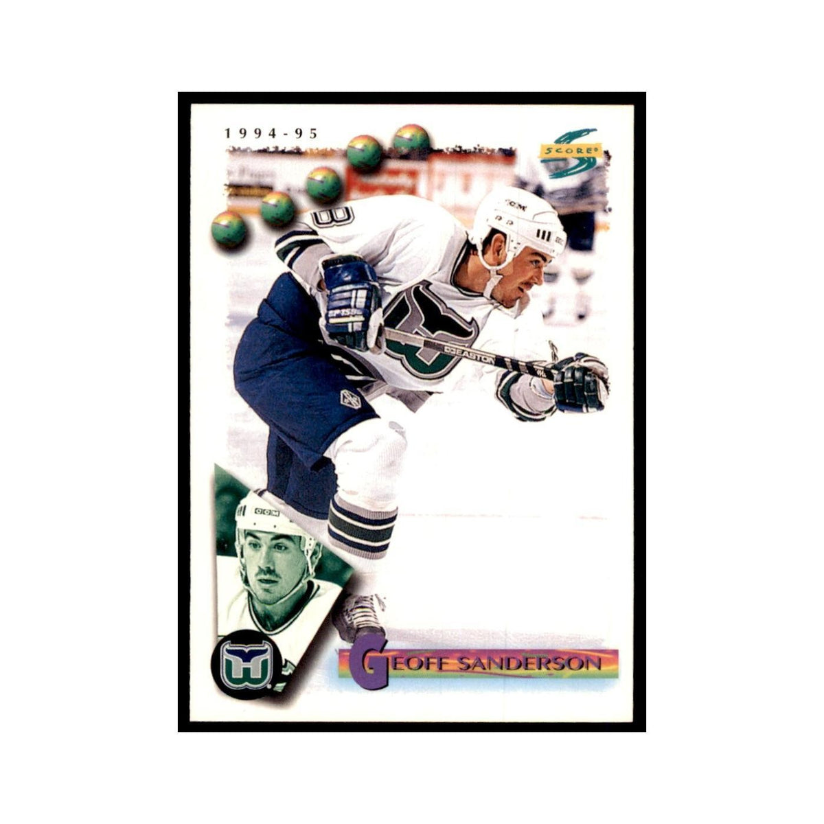 Geoff Sanderson 1994 Score #144 Hockey Cards Hockey Card NM