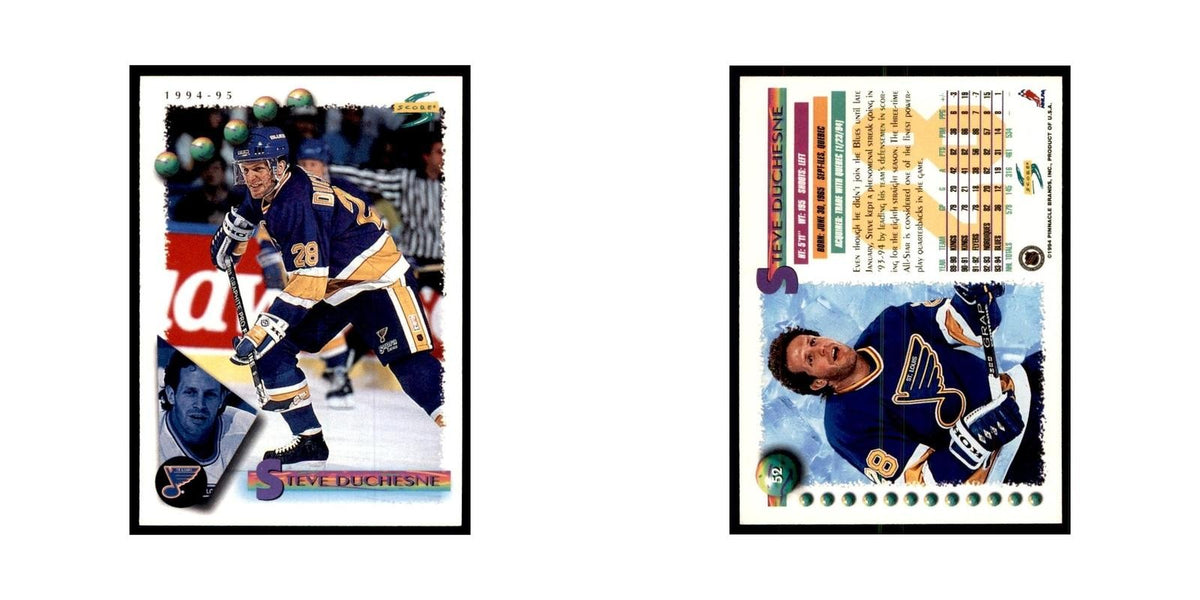 Steve Duchesne 1994 Score #52 Hockey Cards Hockey Card NM