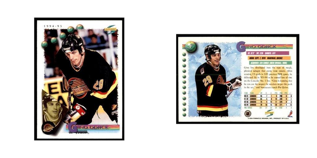 Gino Odjick 1994 Score #9 Hockey Cards Hockey Card NM