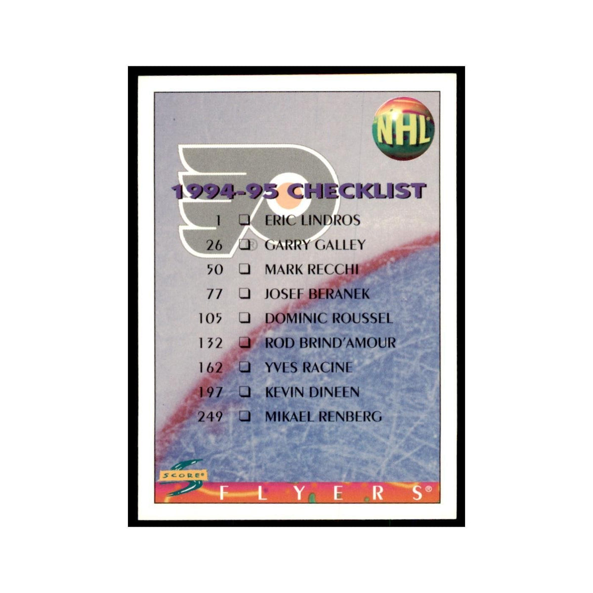 Checklist 1994 Score #271 Hockey Cards Hockey Card NM