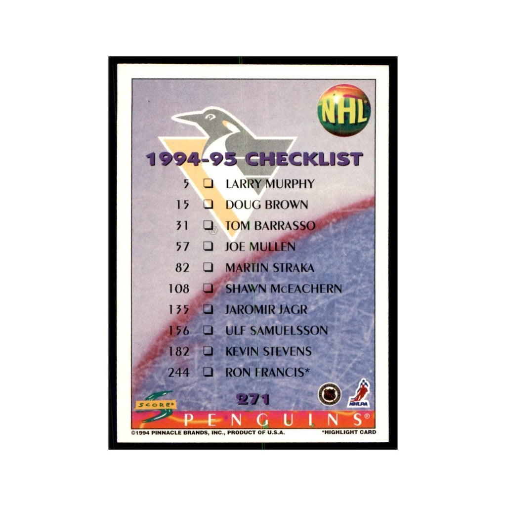 Checklist 1994 Score #271 Hockey Cards Hockey Card NM