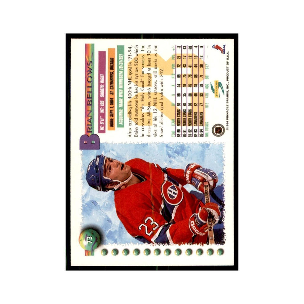 Brian Bellows 1994 Score #73 Hockey Cards Hockey Card NM