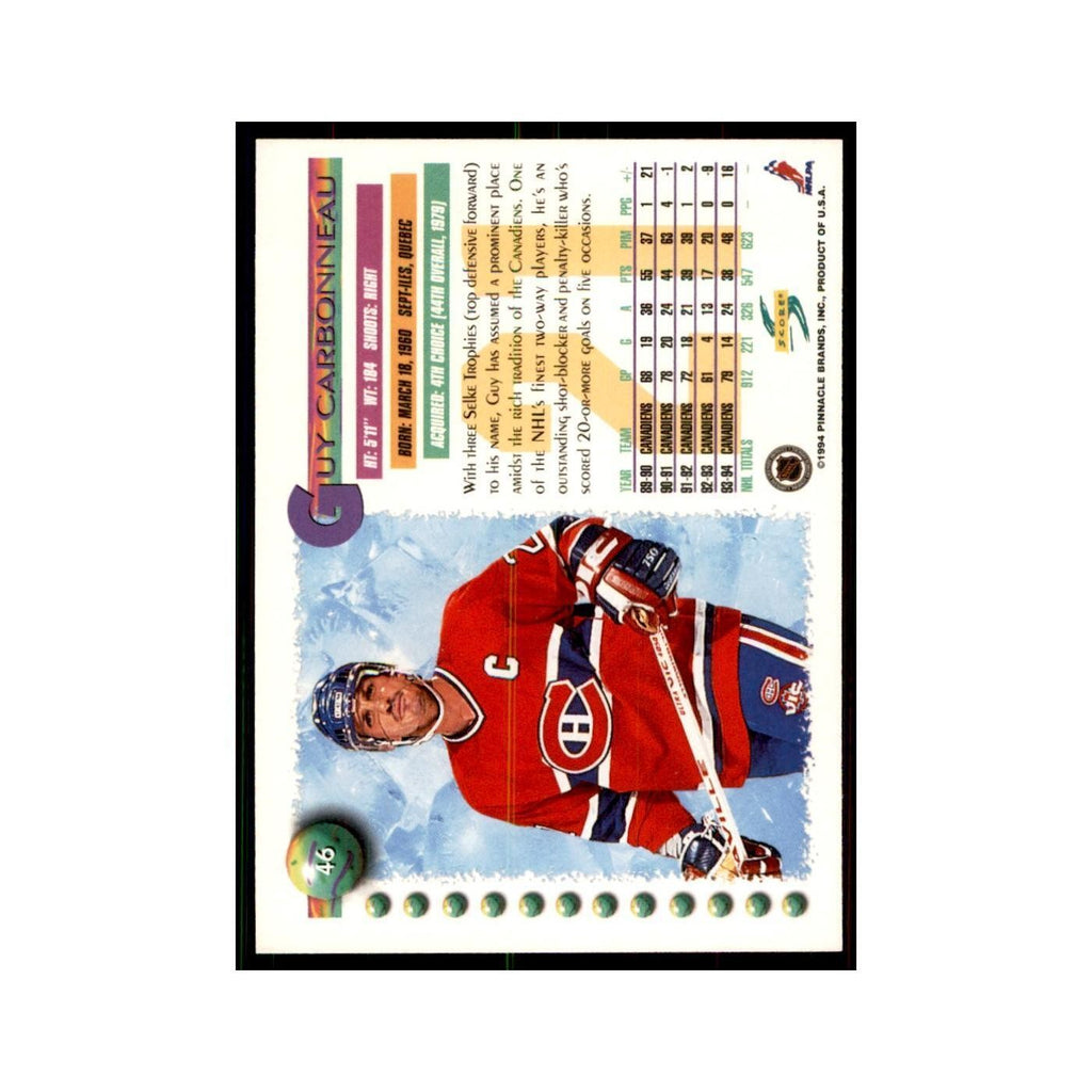 Guy Carbonneau 1994 Score #46 Hockey Cards Hockey Card NM
