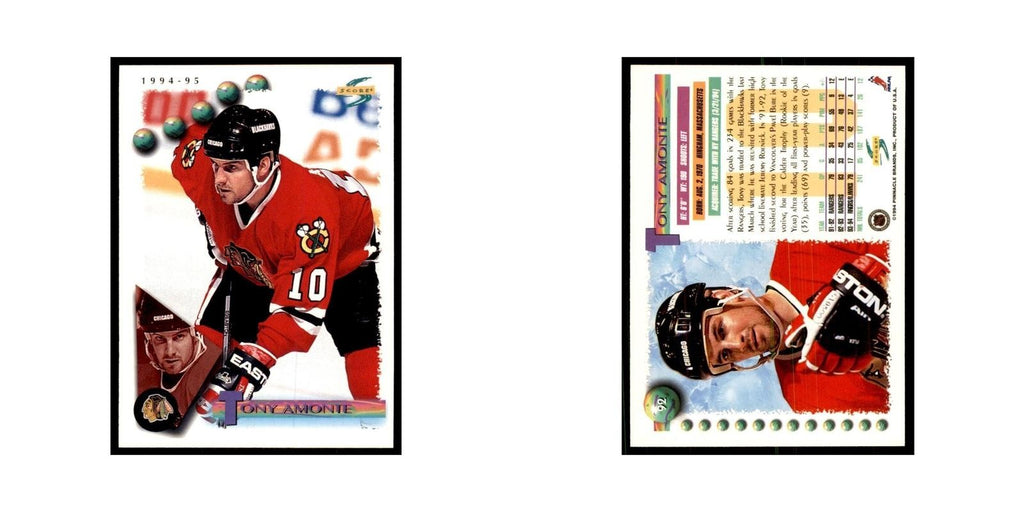 Tony Amonte 1994 Score #92 Hockey Cards Hockey Card NM