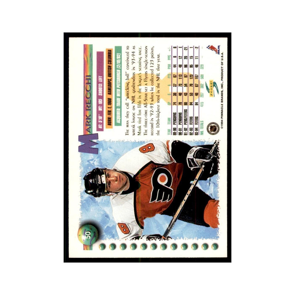 Mark Recchi 1994 Score #50 Hockey Cards Hockey Card NM