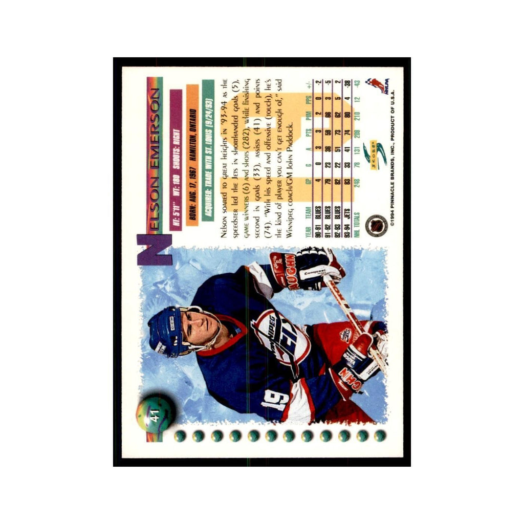 Nelson Emerson 1994 Score #41 Hockey Cards Hockey Card NM