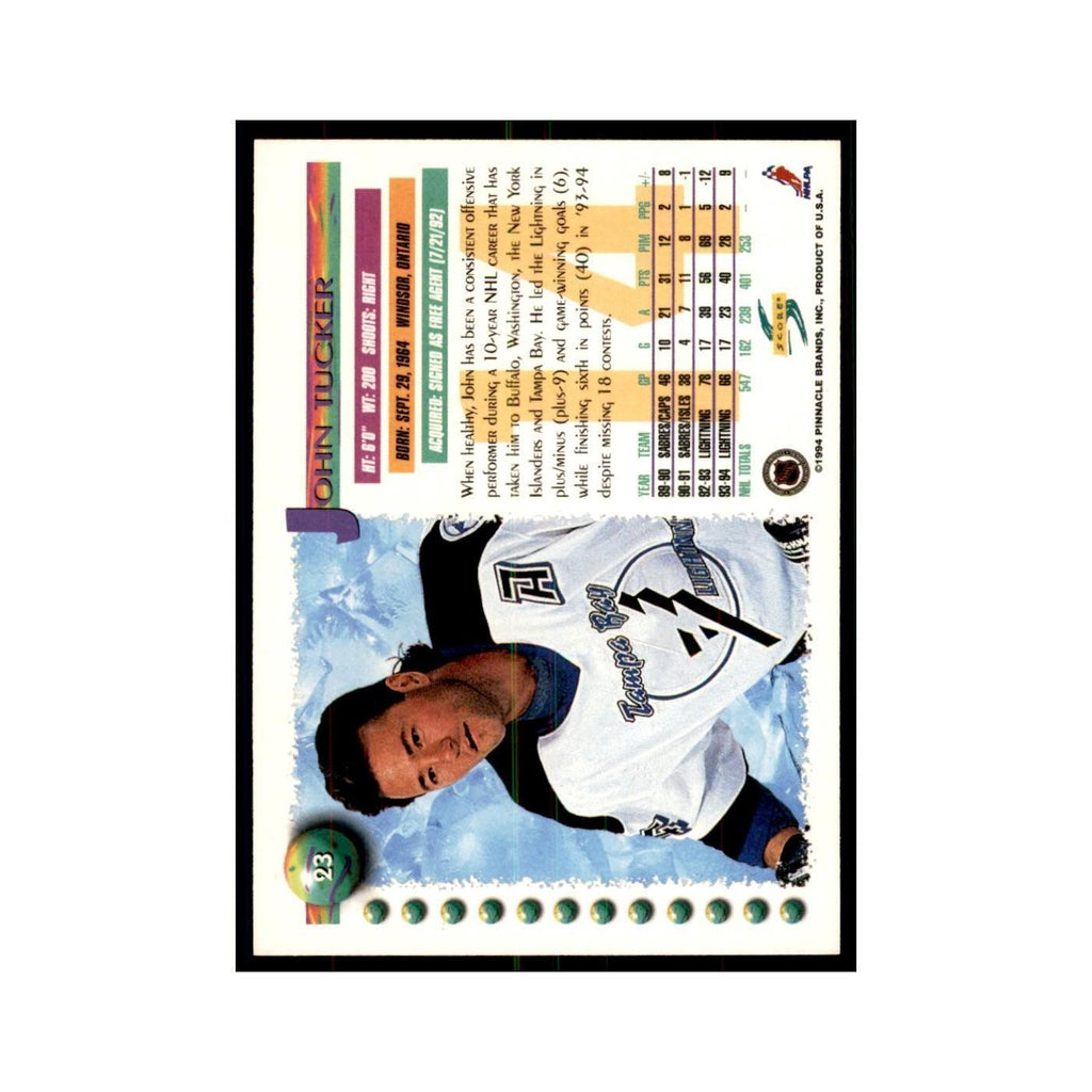 John Tucker 1994 Score #23 Hockey Cards Hockey Card NM