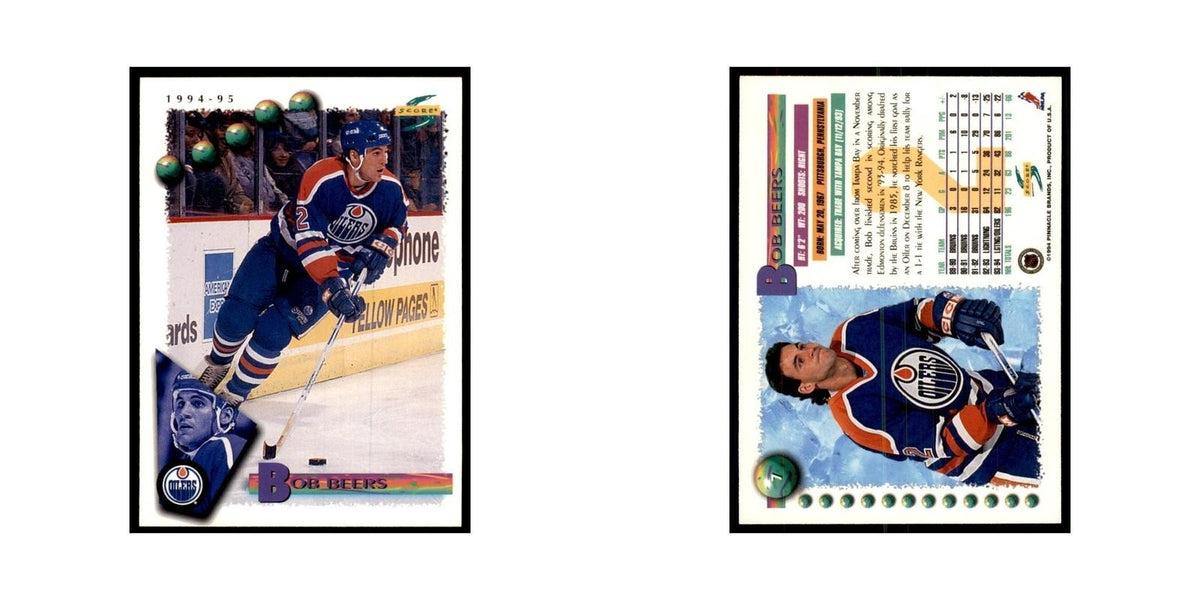 Bob Beers 1994 Score #7 Hockey Cards Hockey Card NM