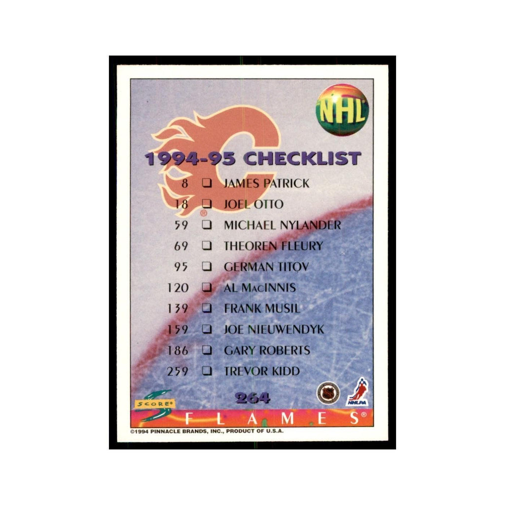 Checklist 1994 Score #264 Hockey Cards Hockey Card NM