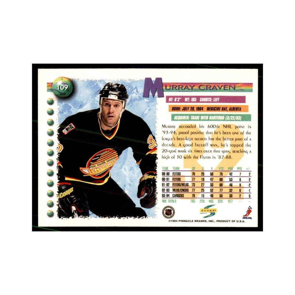 Murray Craven 1994 Score #109 Hockey Cards Hockey Card NM