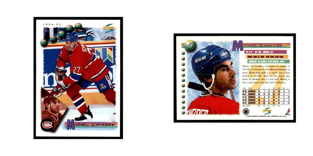 Mathie Schneider 1994 Score #103 Hockey Cards Hockey Card NM