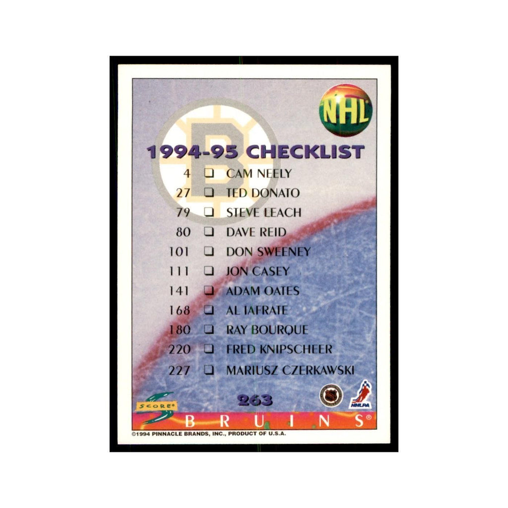 Checklist 1994 Score #263 Hockey Cards Hockey Card NM