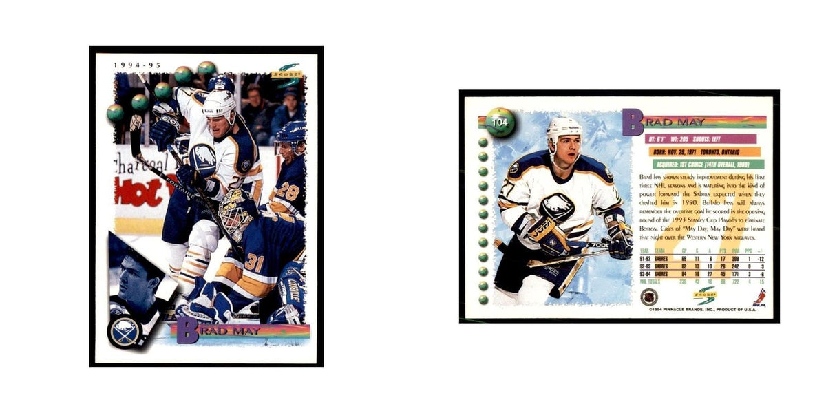 Brad May 1994 Score #104 Hockey Cards Hockey Card NM
