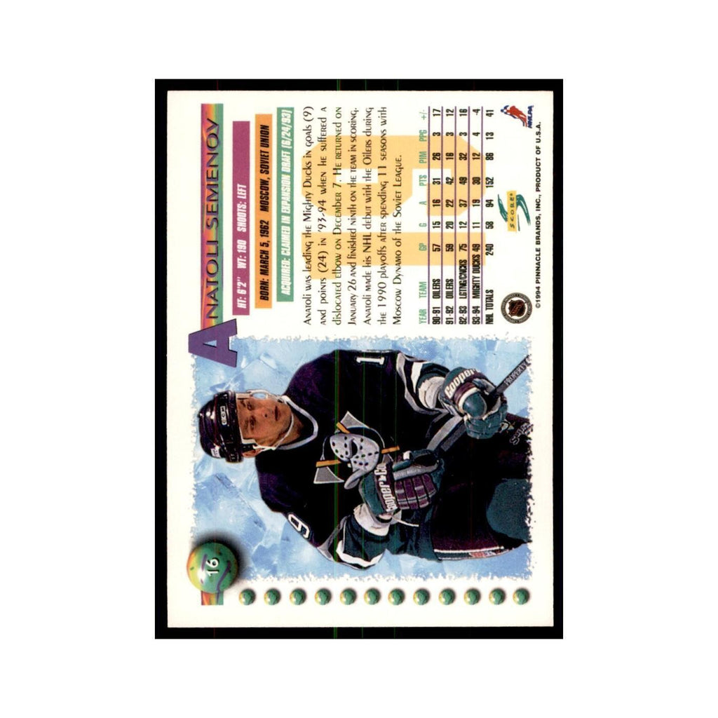 Anatoli Semenov 1994 Score #16 Hockey Cards Hockey Card NM