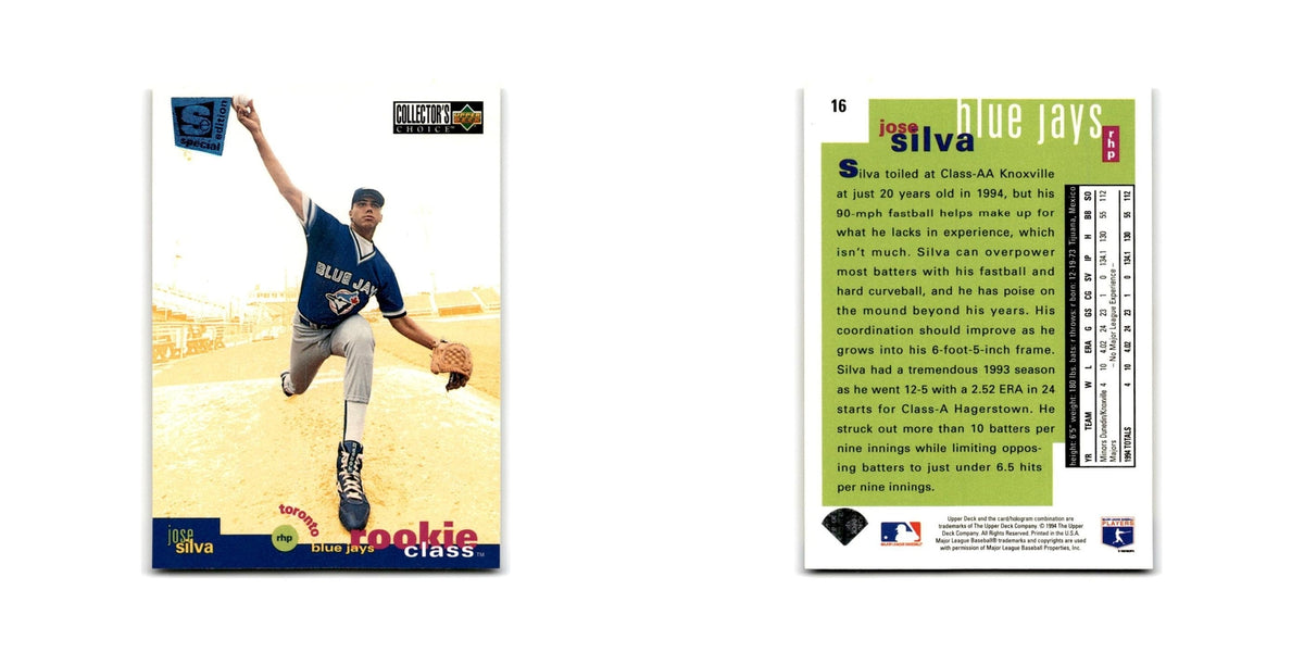 Jose Silva Rookie 1995 Collector's Choice SE #16 Toronto Blue Jays NM
