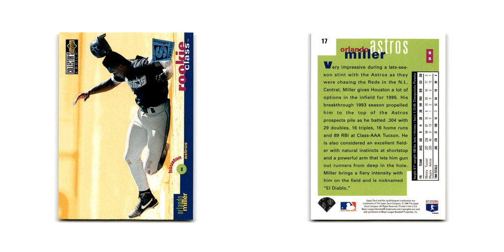 Orlando Miller Rookie 1995 Collector's Choice SE #17 Houston Astros NM
