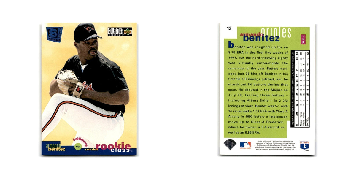 Armando Benitez Rookie 1995 Collector's Choice SE #13 Baltimore Orioles NM