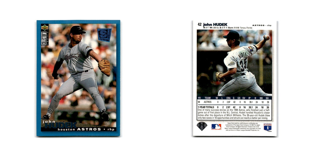 John Hudek 1995 Collector's Choice SE #42 Houston Astros Baseball Card NM
