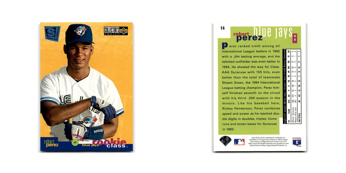 Robert Perez Rookie 1995 Collector's Choice SE #14 Toronto Blue Jays NM