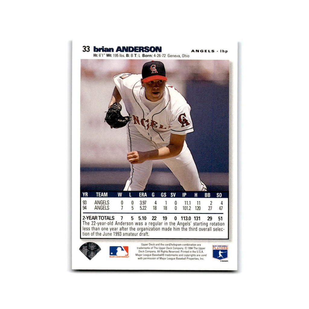 Brian Anderson 1995 Collector's Choice SE #33 Cleveland Indians Baseball Card NM