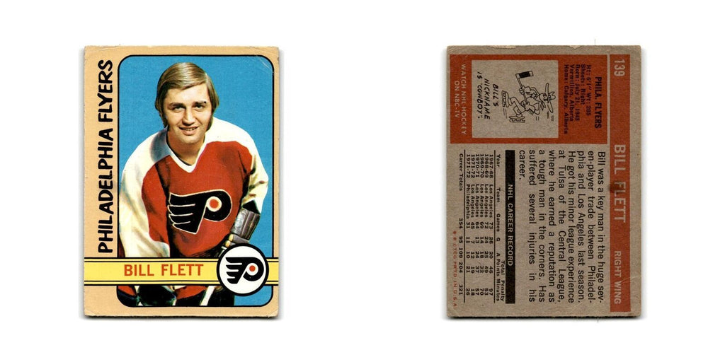 1972 Topps Bill Flett Philadelphia Flyers #139