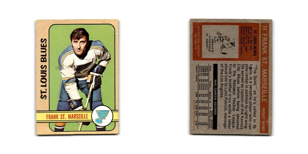 1972 Topps Frank St. Marseille St. Louis Blues #71
