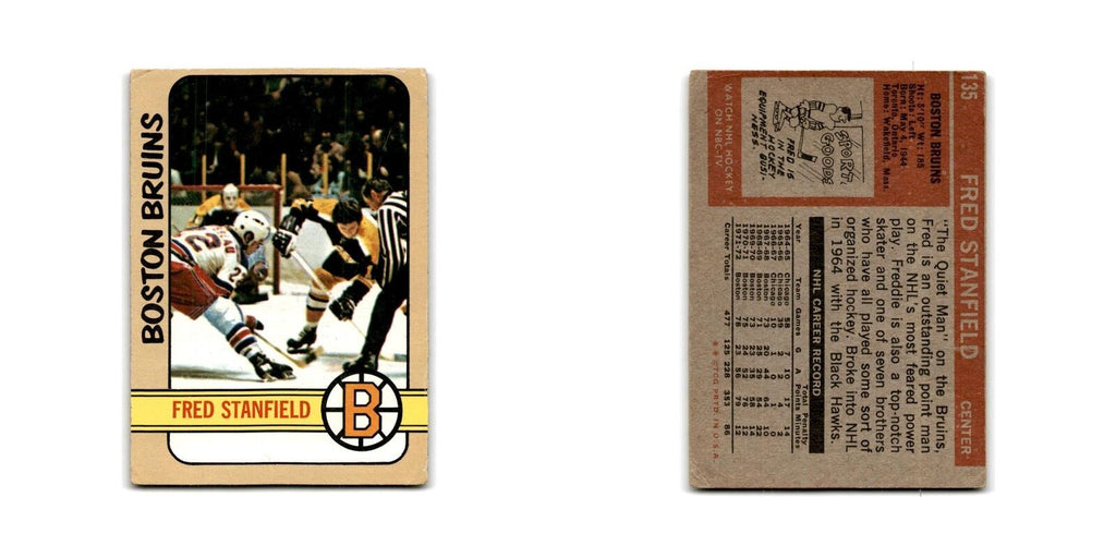 1972 Topps Fred Stanfield Boston Bruins #135