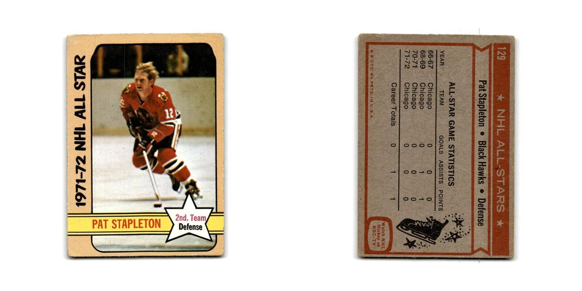 1972 Topps Pat Stapleton Chicago Blackhawks #129
