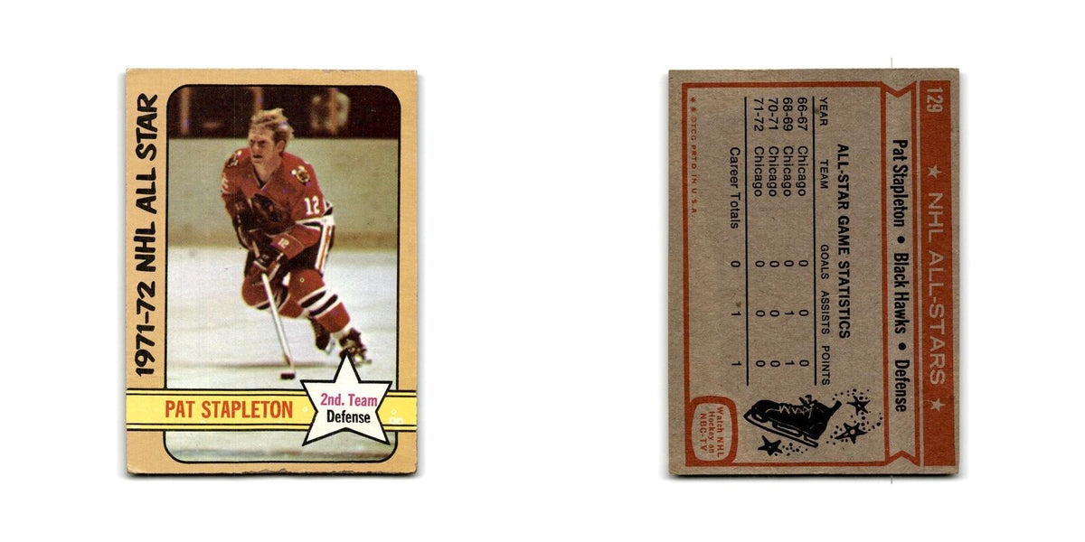 1972 Topps Pat Stapleton Chicago Blackhawks #129