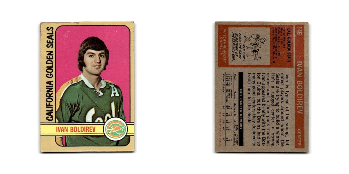 1972 Topps Ivan Boldirev RC California Golden Seals #146