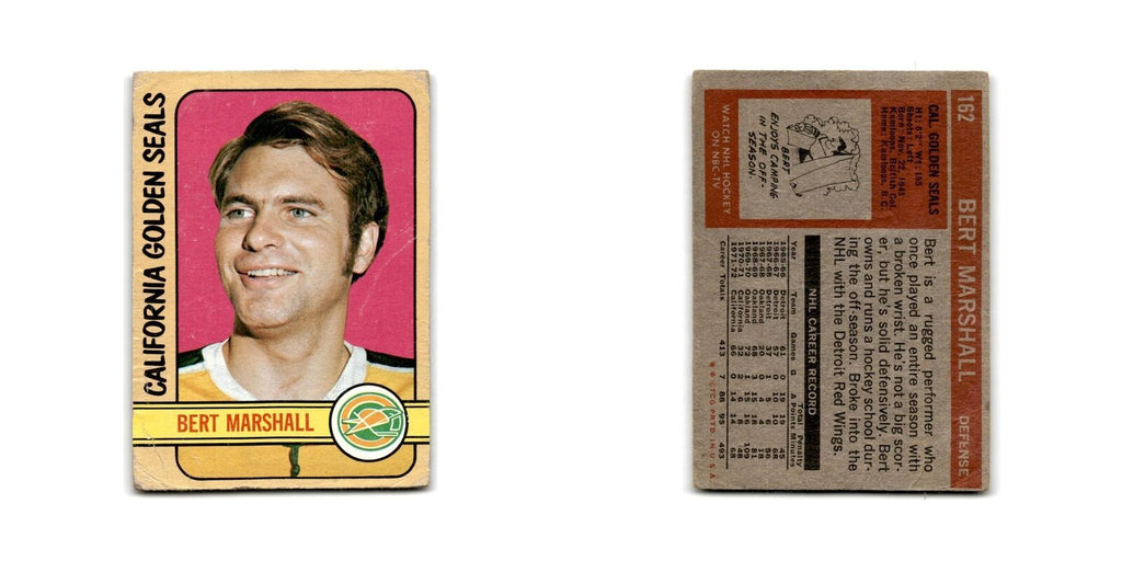 1972 Topps Bert Marshall California Golden Seals #162